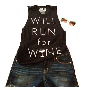 Will run for wine Tank 🍷